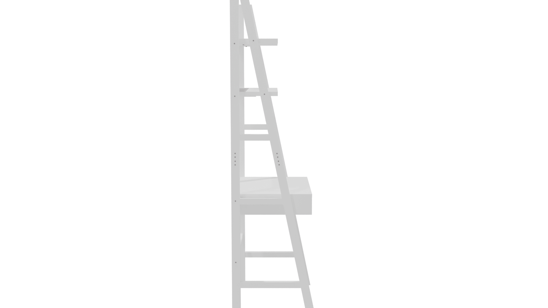 Stylish Wooden Ladder Shelf 3D - Professional 3D Model Render 8