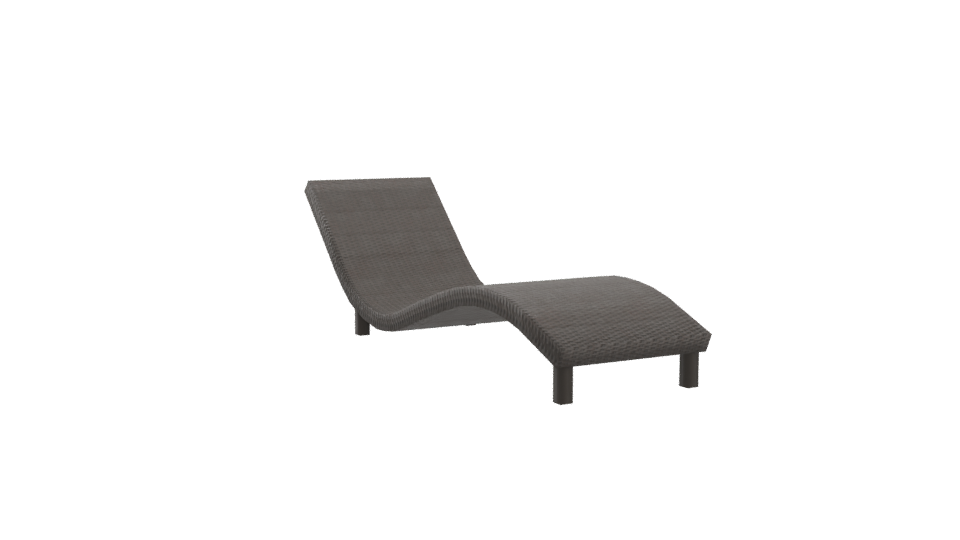 Aluminum Rattan Outdoor Chaise Lounge 3D - Professional 3D Model Render 10
