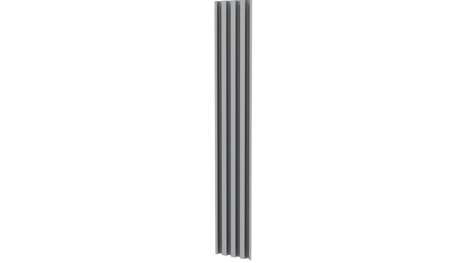 Vertical Slatted Architectural Column 3D Model - Professional 3D Model Render 12