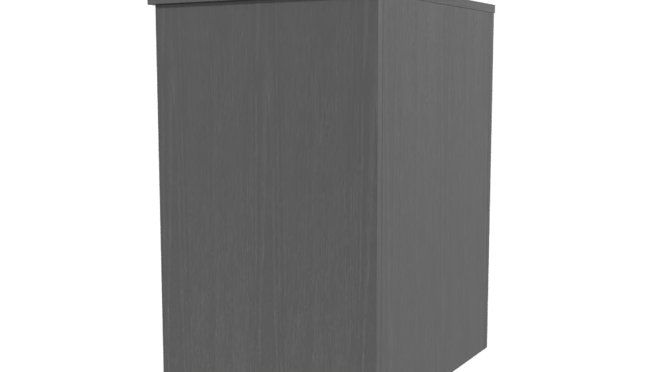 Stylish Wooden Nightstand Model - Professional 3D Model Render 3