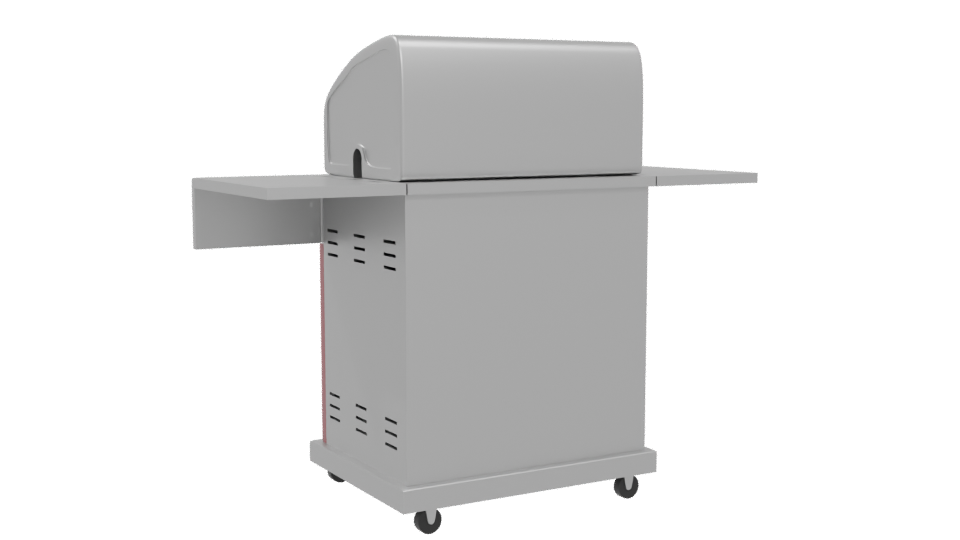 Stylish Gas Grill BBQ Model - Professional 3D Model Render 4