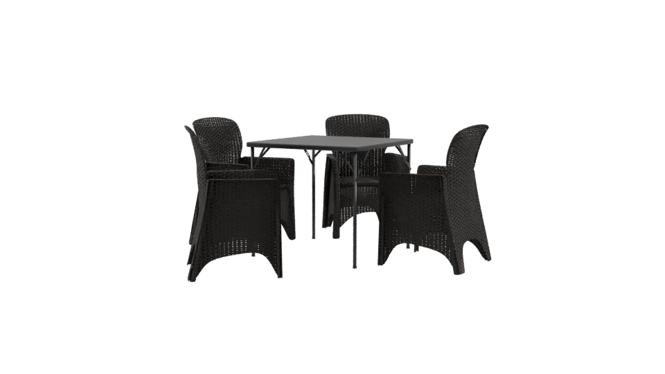 Outdoor Dining Table Set 3D - Professional 3D Model Render 9