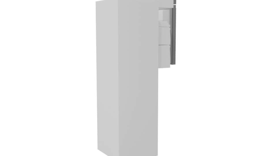 Stylish Stainless Steel Refrigerator 3D - Professional 3D Model Render 7