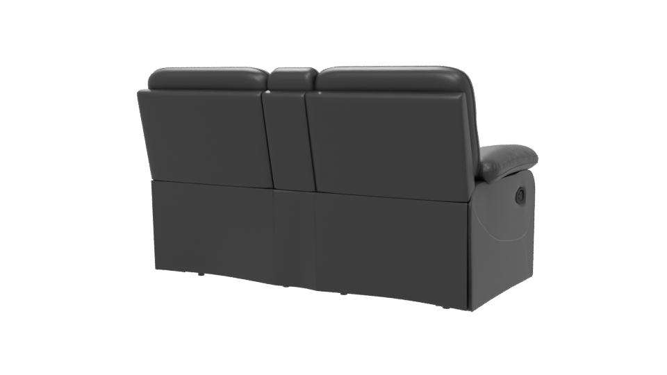 Stylish Black Recliner Sofa 3D - Professional 3D Model Render 6