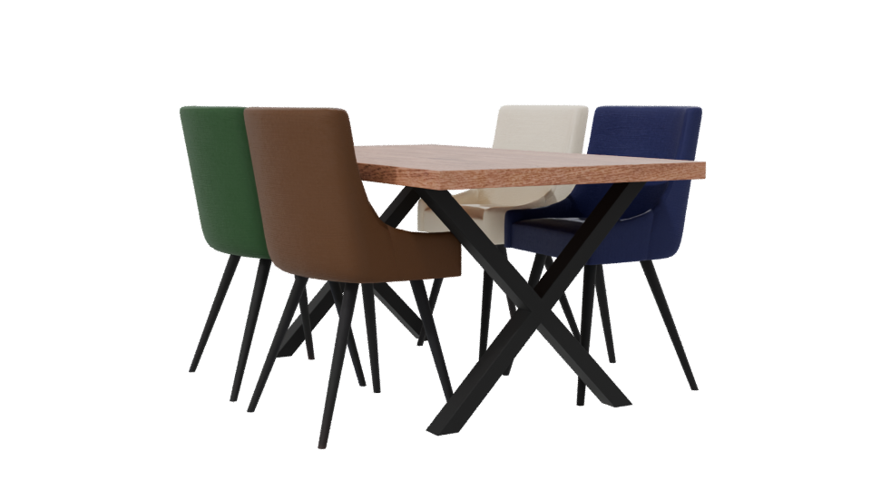 Stylish Dining Chair Set 3D - Professional 3D Model Render 7