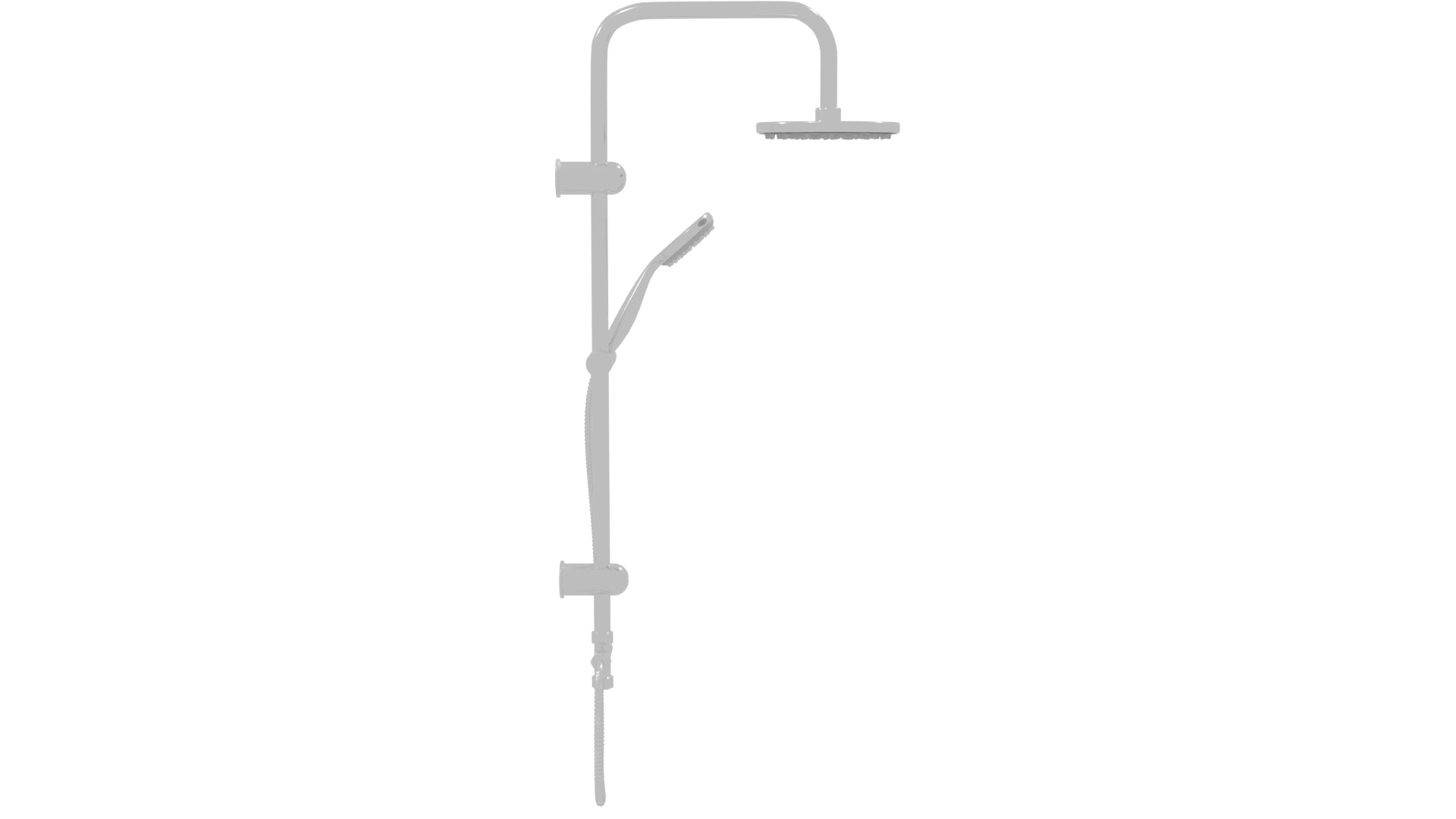 Sleek Modern Shower System 3D - Professional 3D Model Render 8