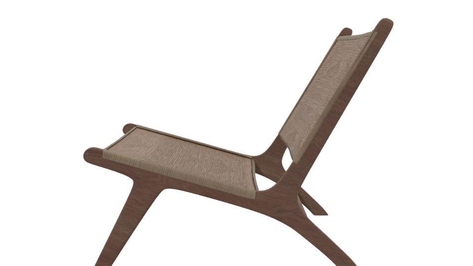 Stylish Minimalist Lounge Chair 3D - Professional 3D Model Render 2