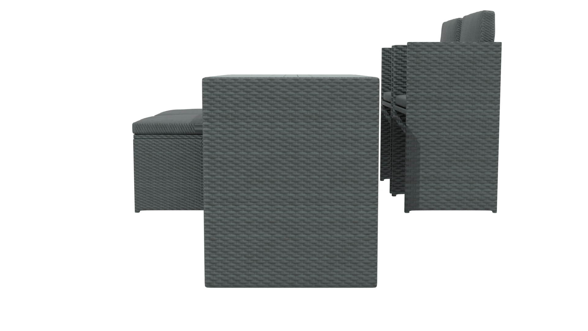 Stylish Outdoor Dining Set 3D - Professional 3D Model Render 2