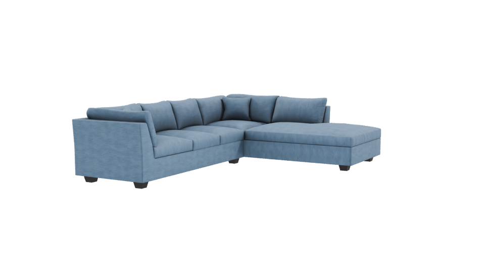 Luxury L-Shaped Sofa 3D Model - Professional 3D Model Render 9