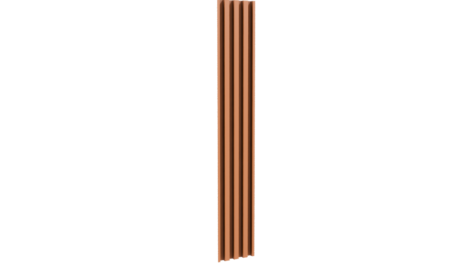 Stylish Vertical Wooden Slat Panel 3D Model - Professional 3D Model Render 10