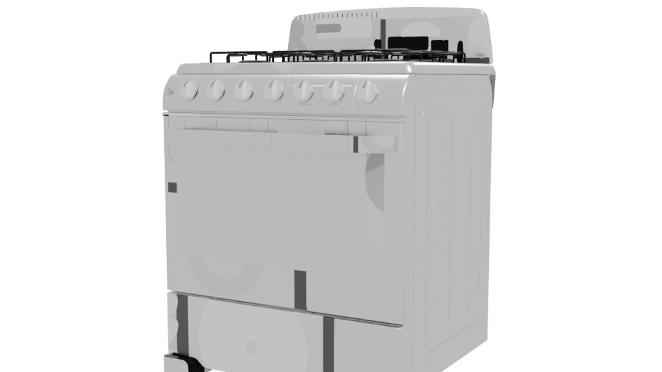 Stylish Gas Range 3D Model - Professional 3D Model Render 12