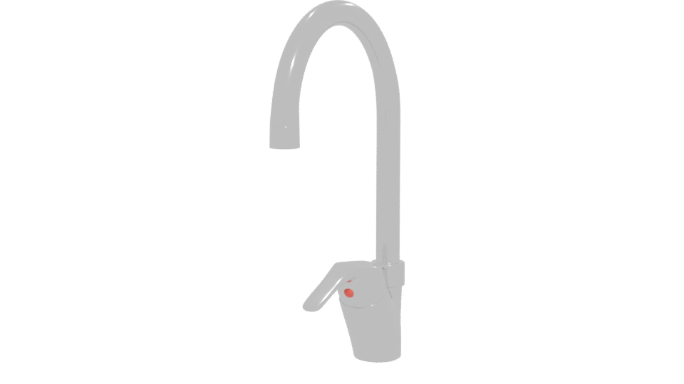 High-Polish Kitchen Faucet 3D Model - Professional 3D Model Render 12
