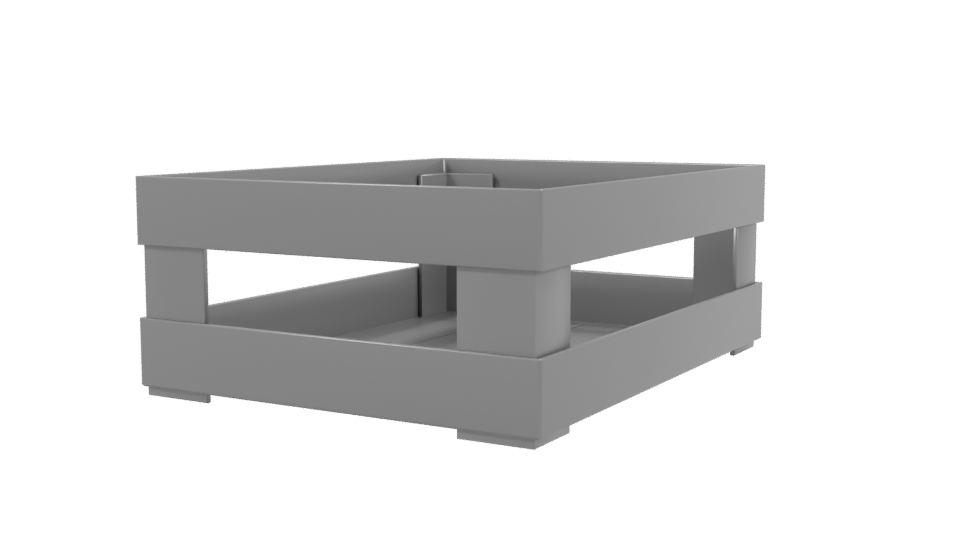 Stylish Minimalist Storage Crate 3D Model - Professional 3D Model Render 3