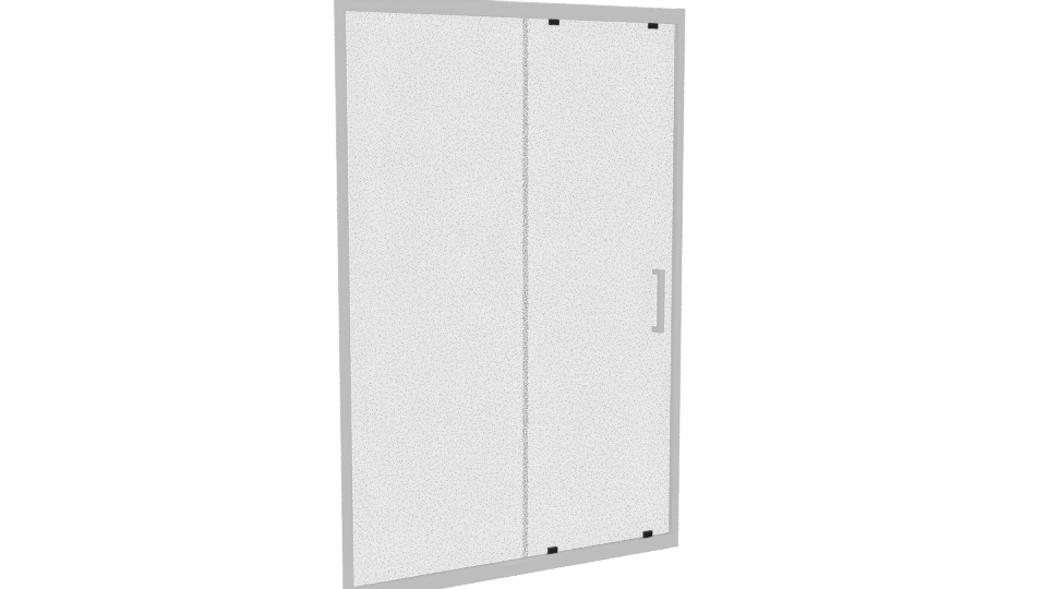 Sleek Double Glass Door Model - Professional 3D Model Render 10