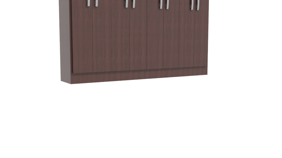 Stylish Wooden Storage Cabinet 3D - Professional 3D Model Render 10