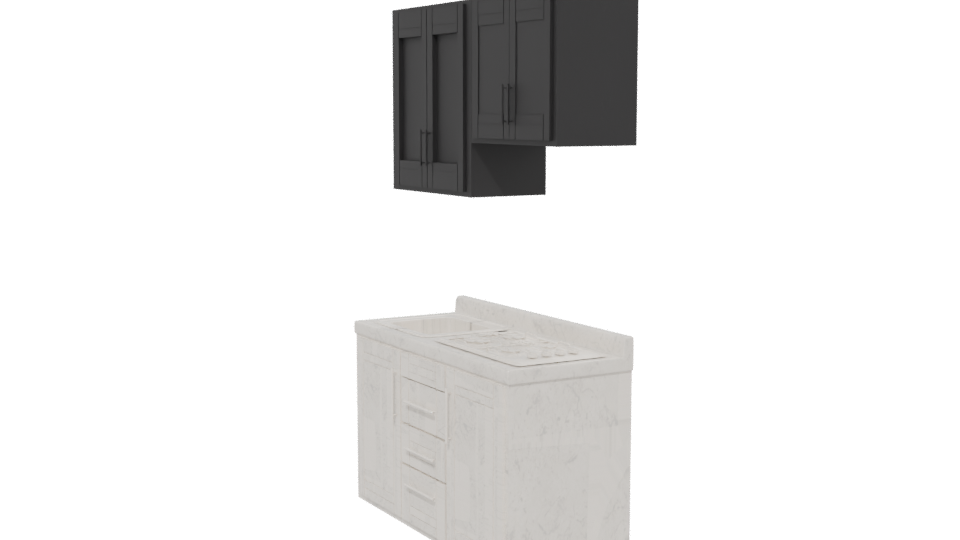 Stylish Modern Kitchen Set 3D - Professional 3D Model Render 13