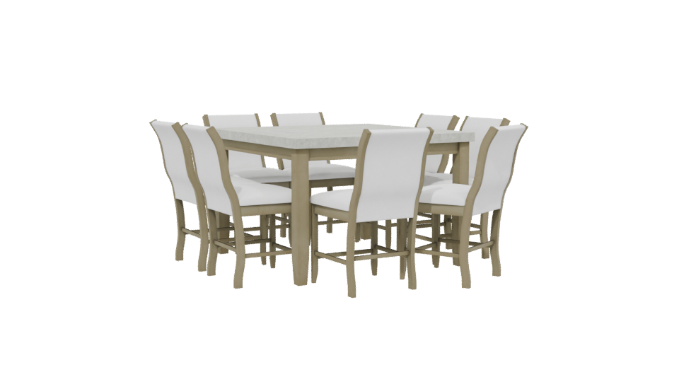 Elegant Dining Table Set 3D - Professional 3D Model Render 13