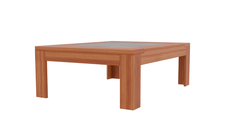 Stylish Wooden Coffee Table 3D - Professional 3D Model Render 9