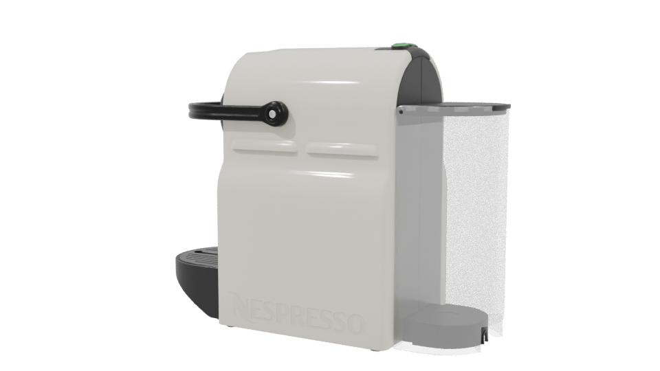 Compact Espresso Coffee Machine 3D Model - Professional 3D Model Render 3