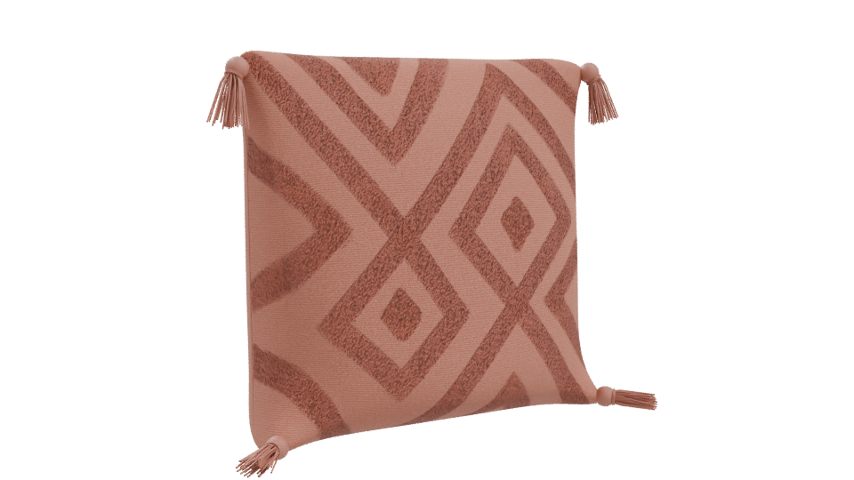 Stylish Geometric Pattern Cushion - Professional 3D Model Render 10