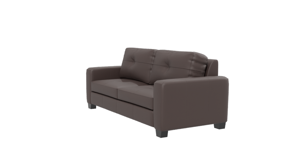 Stylish Brown Leather Sofa 3D - Professional 3D Model Render 13