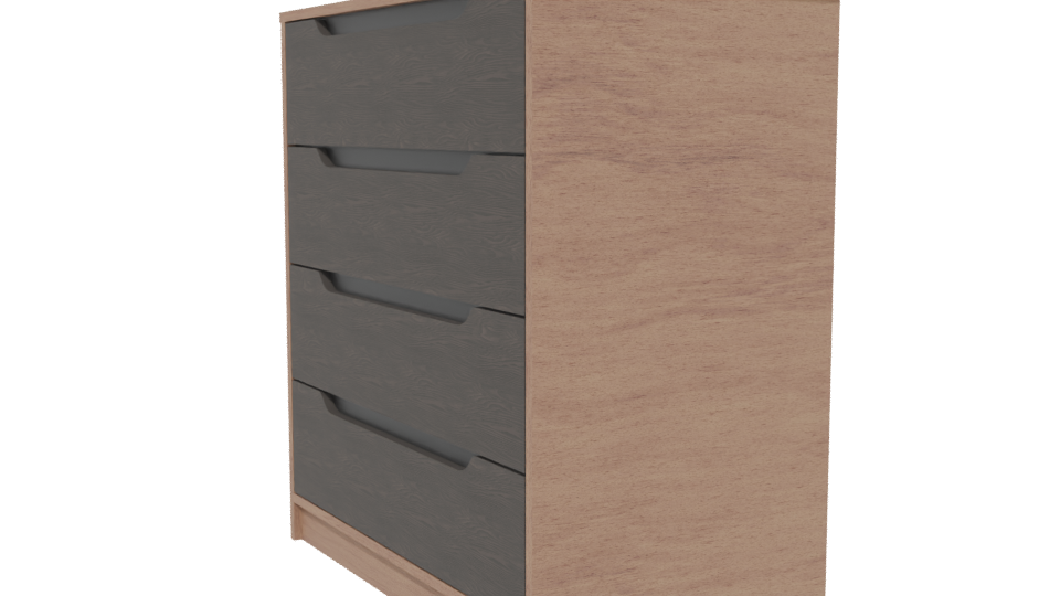 Stylish Wooden Drawer Chest Model - Professional 3D Model Render 13