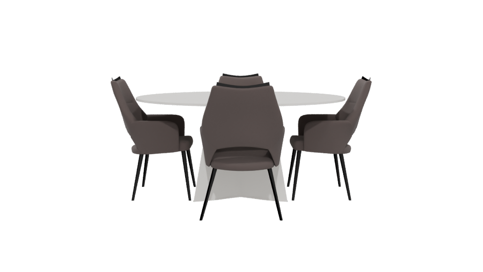 Modern Round Dining Table 3D - Professional 3D Model Render 5