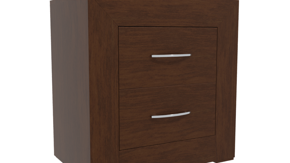 Stylish Wooden Nightstand Model - Professional 3D Model Render 10