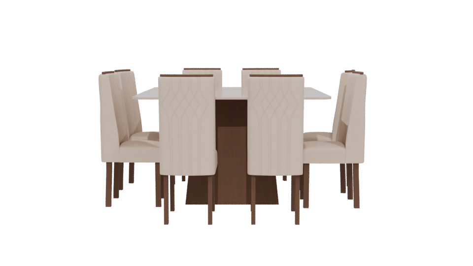 Stylish Dining Table Set 3D - Professional 3D Model Render 5