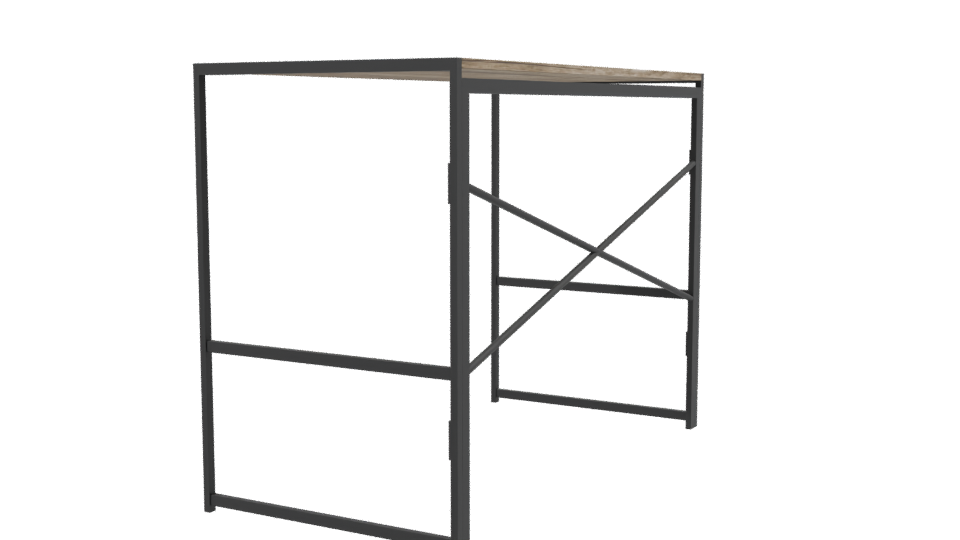 Industrial Folding Table 3D Model - Professional 3D Model Render 3