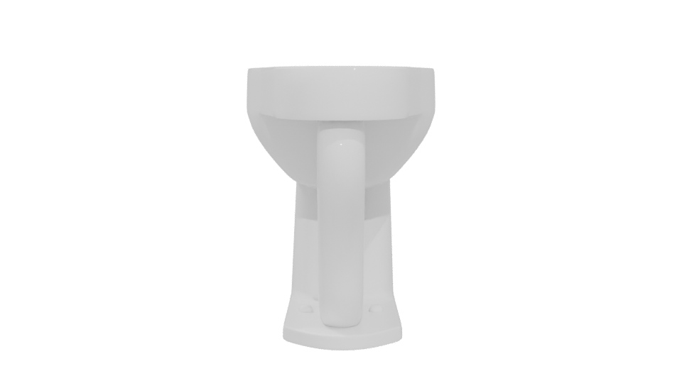 Minimalist Ceramic Bathroom Sink - Professional 3D Model Render 5