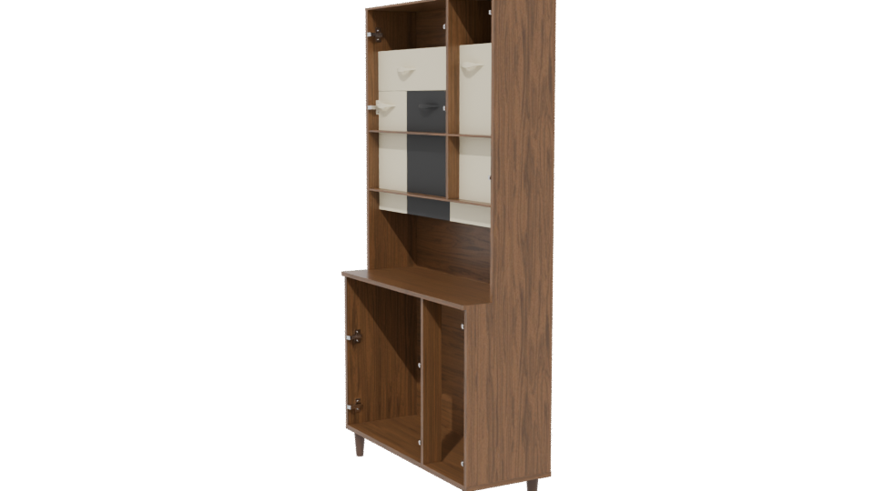 Stylish Wooden Cabinet 3D Model - Professional 3D Model Render 13