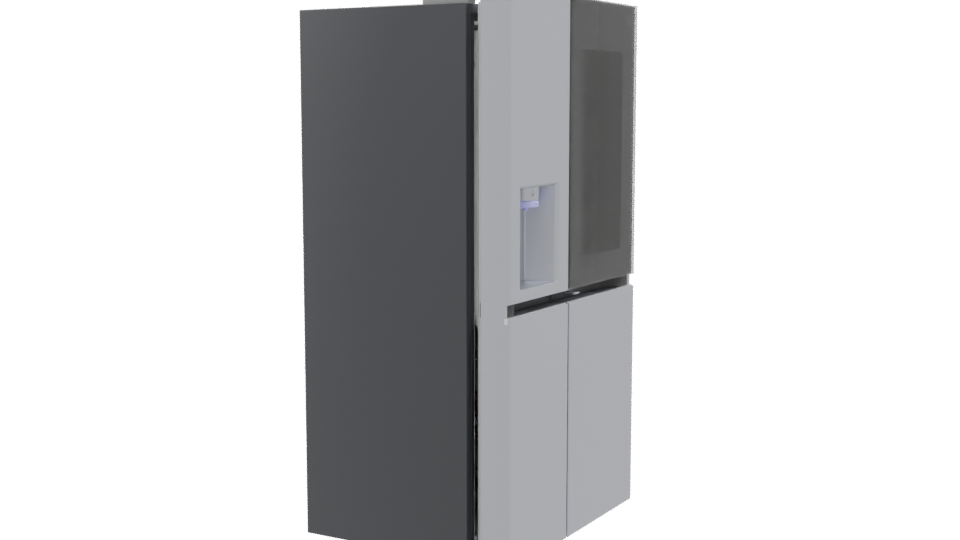 Sleek Smart Refrigerator 3D Model - Professional 3D Model Render 9