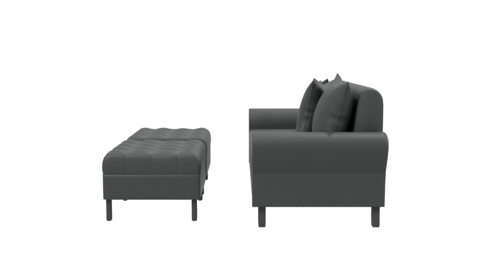 Contemporary Leather Sofa Set 3D - Professional 3D Model Render 2