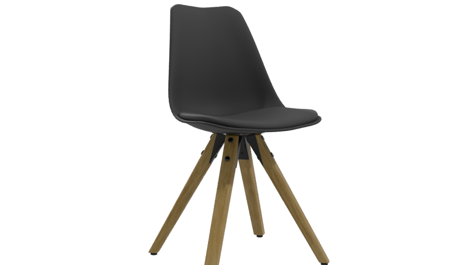 Stylish Modern Black Chair 3D - Professional 3D Model Render 10