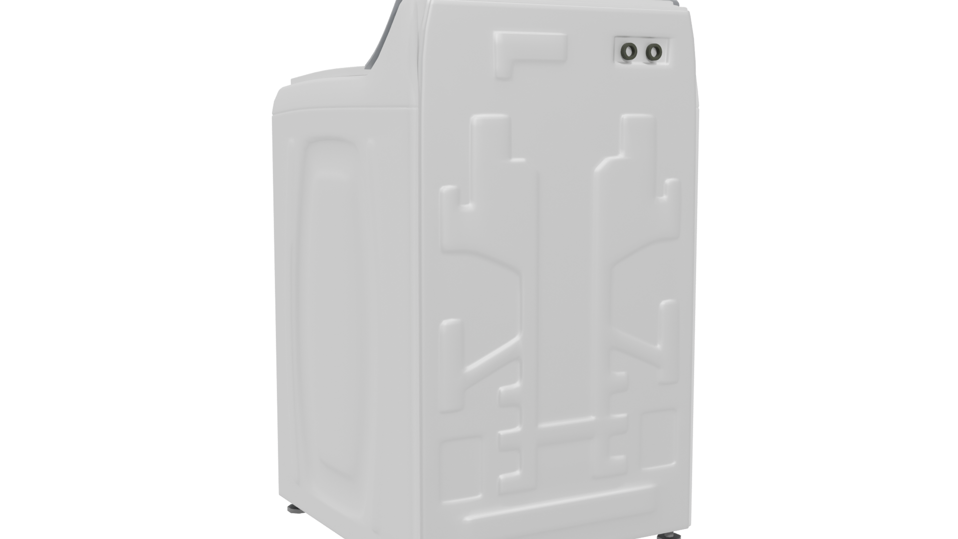 Stylish Top-Loading Washing Machine 3D - Professional 3D Model Render 16