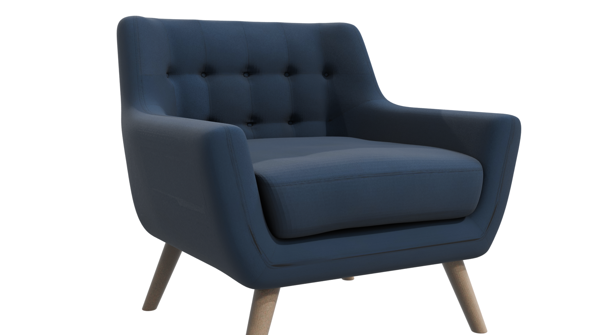 Modern Navy Blue Armchair 3D - Professional 3D Model Render 10