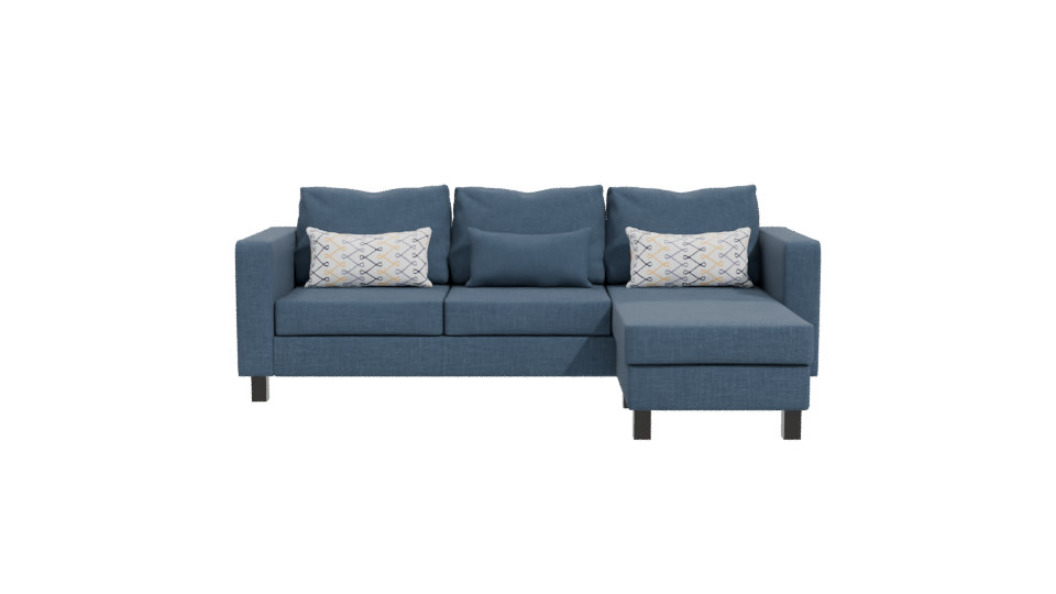 Modern L-Shaped Sofa 3D Model - Professional 3D Model Render 11