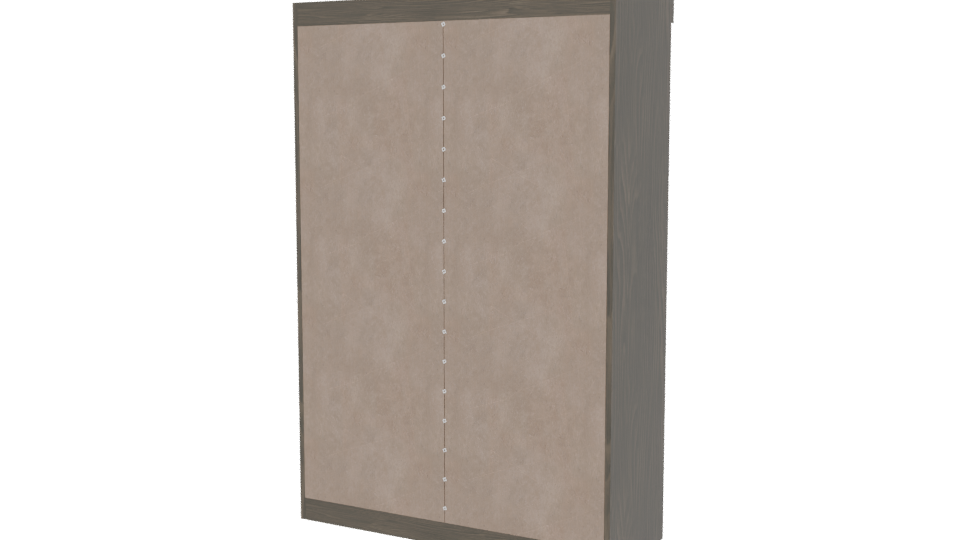 Modern Closet 4 Doors 3D Model - Professional 3D Model Render 6