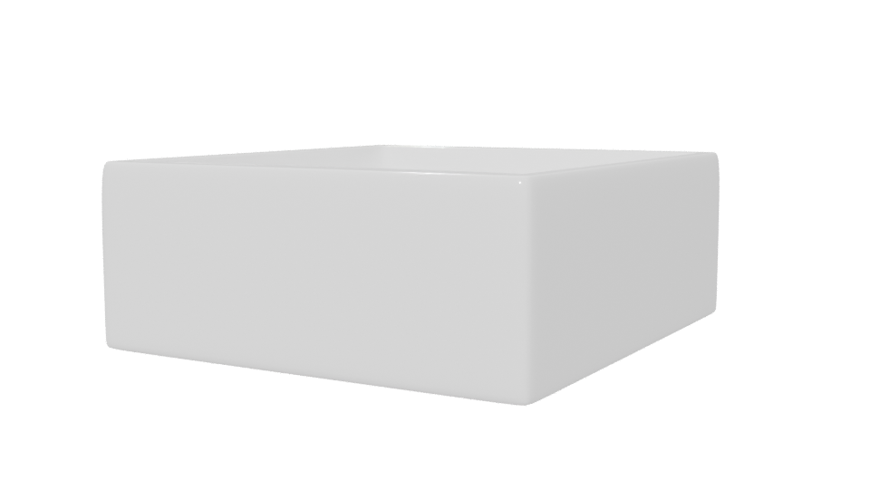Minimalist Ceramic Sink Model - Professional 3D Model Render 6