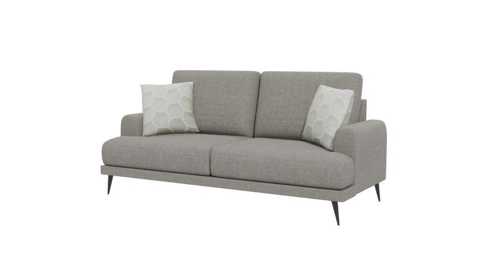 Stylish Gray Sofa Model 3D - Professional 3D Model Render 12