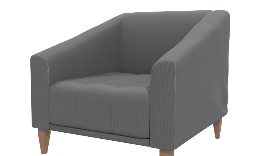 Contemporary Fabric Armchair 3D - Professional 3D Model Render 12