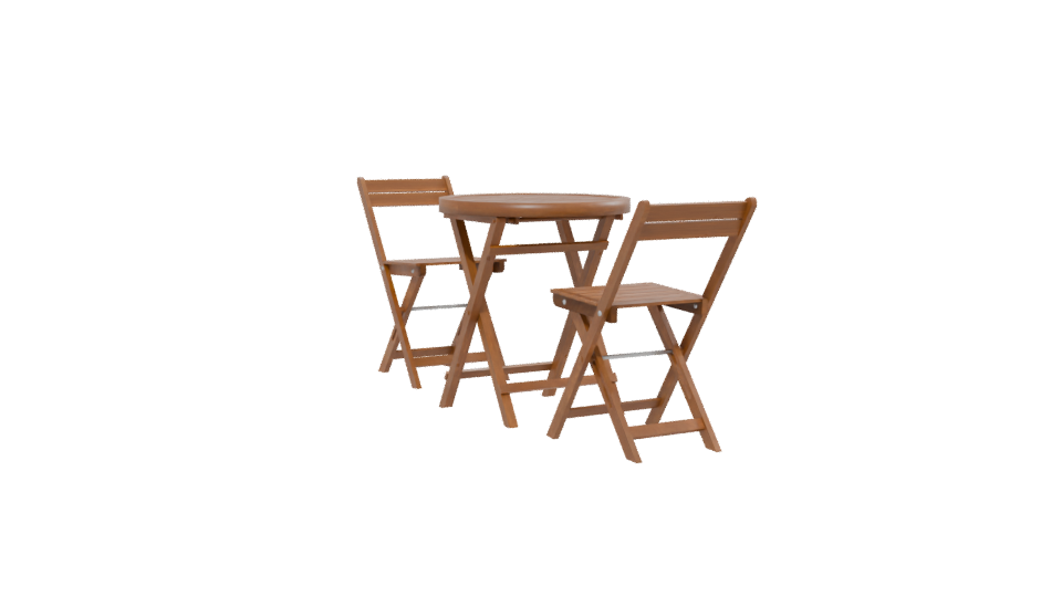 Elegant Outdoor Dining Set 3D - Professional 3D Model Render 13