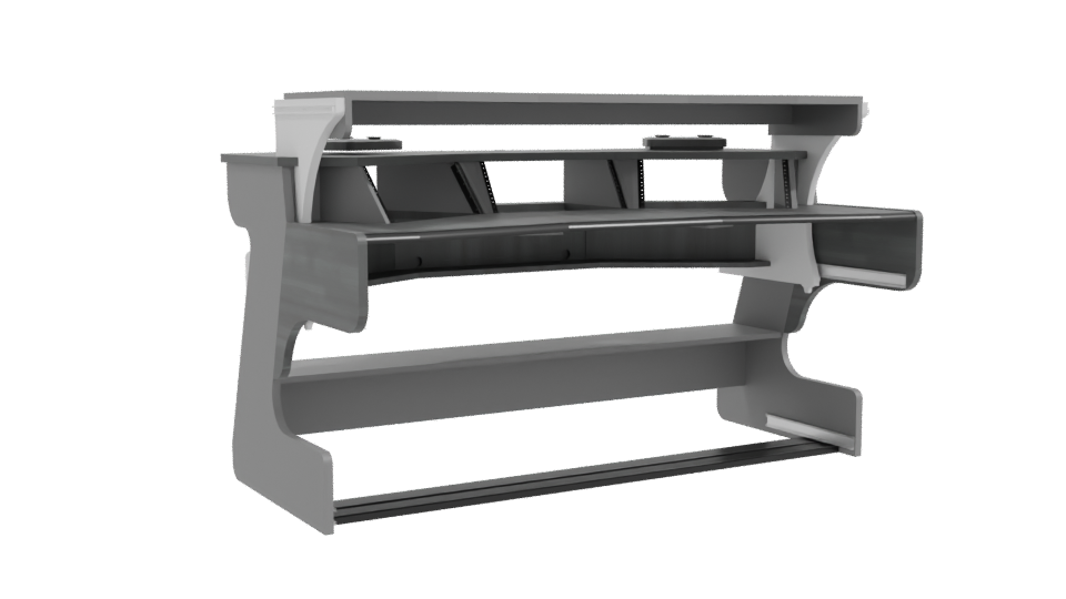 Stylish Modern Office Desk Model - Professional 3D Model Render 10