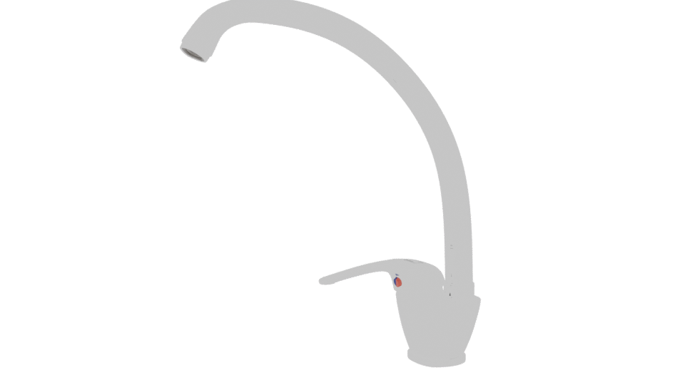 Sleek Modern Kitchen Faucet 3D - Professional 3D Model Render 13