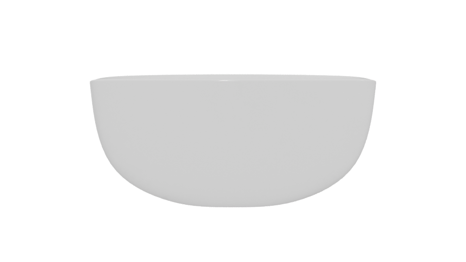 Minimalist White Bathroom Sink Model - Professional 3D Model Render 5