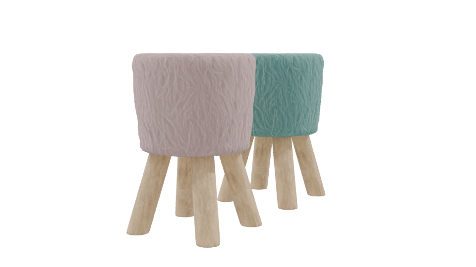 Stylized Colorful Stool 3D Model - Professional 3D Model Render 9