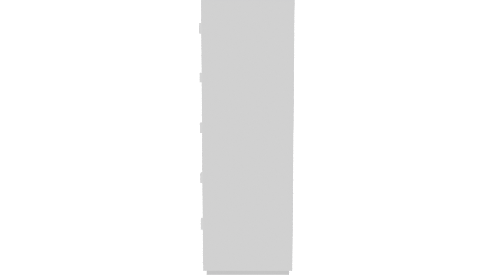Minimalist Tall Storage Cabinet 3D - Professional 3D Model Render 2