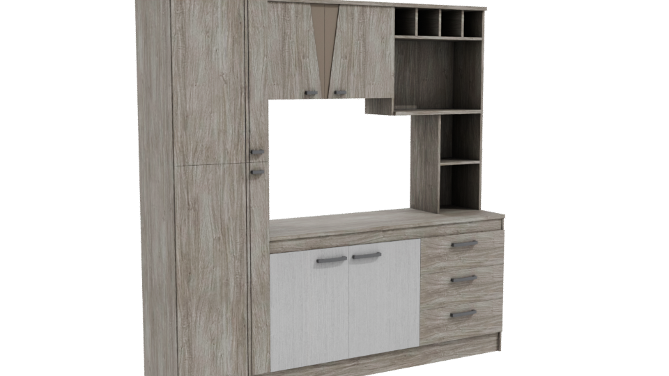 Stylish Modern Cabinet 3D Model - Professional 3D Model Render 10