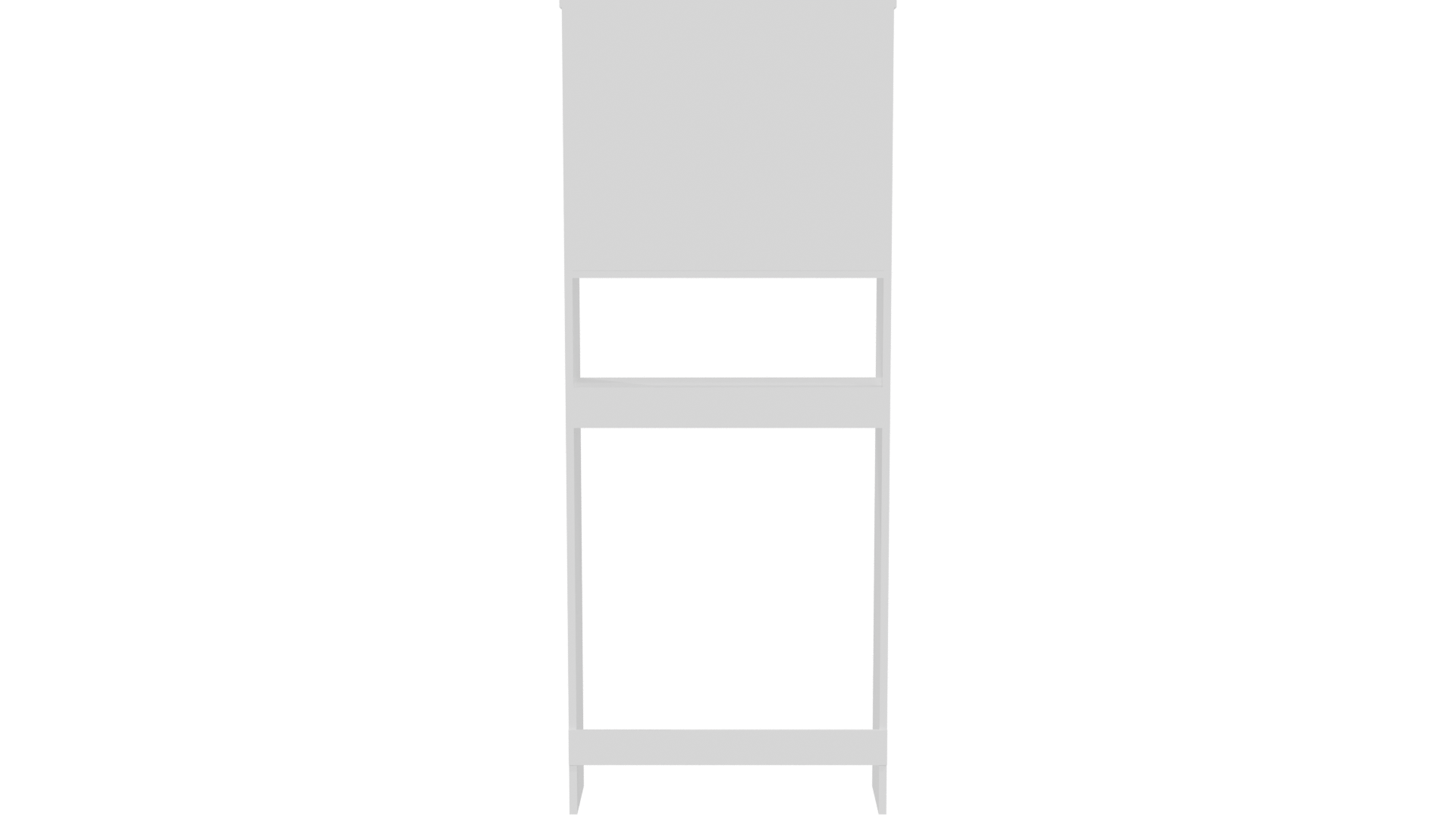 Minimalist White Storage Unit 3D Model - Professional 3D Model Render 5